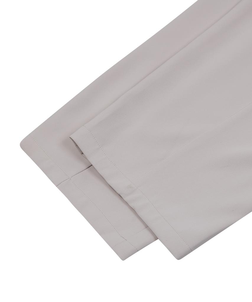 IRONYPORNO WHITELINE 86-Iro268 Basic Curved Wide Poly Pants Light Gray