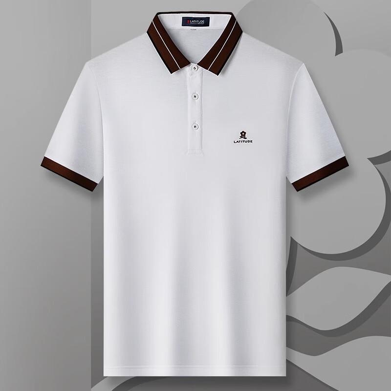 MONTAGUT Men s Jacquard Pique Antibacterial Short-Sleeve Polo Shirt L /50