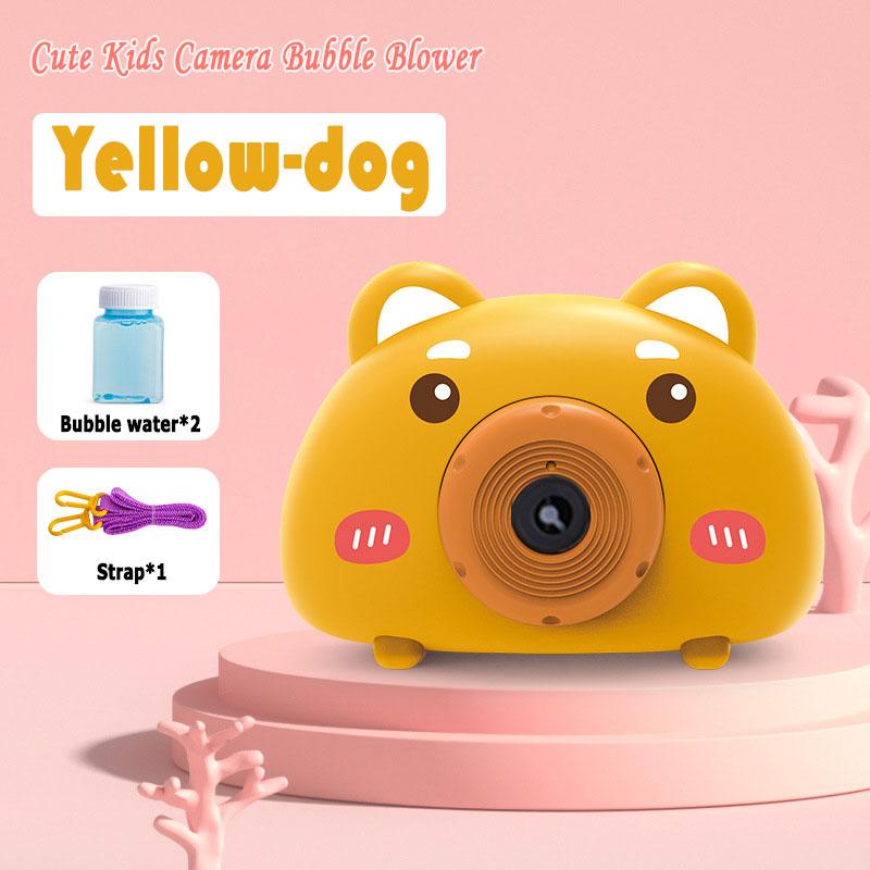 

Мила тваринка Камера Пускач Бульбашок - Електричний Автоматичний Пускач Бульбашок зі Світлодіодним Підсвічуванням Музикою, Герметичні Іграшки для Дітей для Ігор на Відкритому Повітрі жовтий