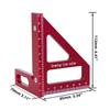 Mehrwinkel-Messlineal, 45/90 Grad Aluminium Zimmermannswinkel Förderband, Winkel-Dreieck-Lineal Design Messwerkzeug