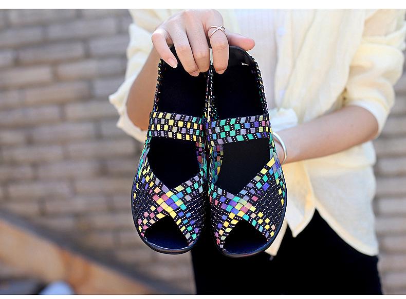 2022 Women's Hand-Woven Slip-On Shoes: Casual, Breathable, Fashionable & Height-Increasing