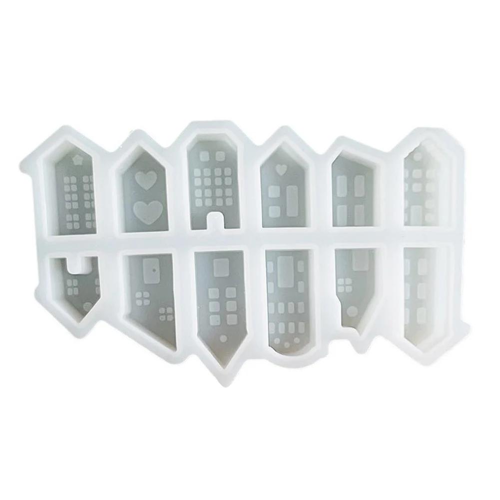House Silicone Casting Moulds Reusable Art House Candle Molds House Shaped Candlestick Silicone Mould Table Decorations