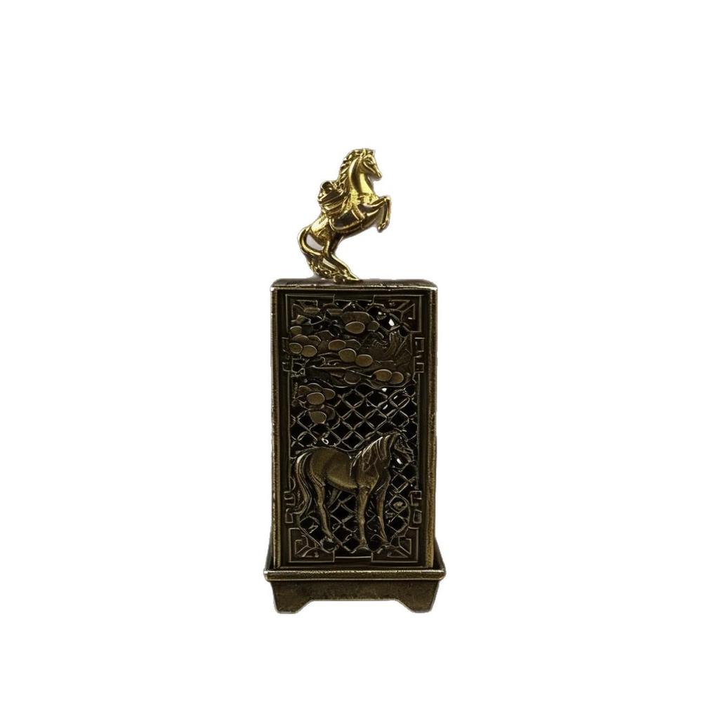 Immediate Wealth Creative Alloy Small Incense Burner: Standing Heart-Blessings Incense Aroma Ornament