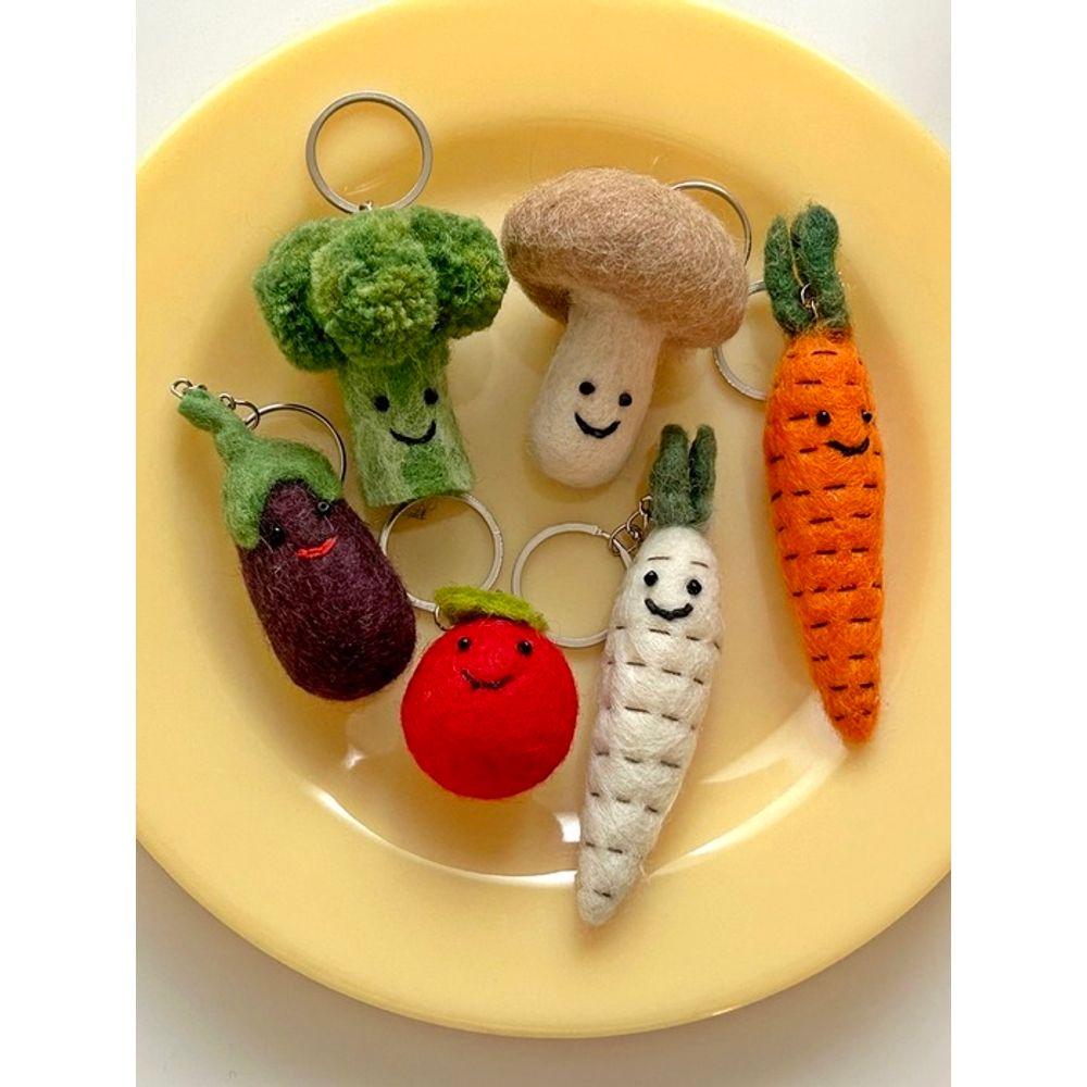 

Elegant Table Veggie Friends Keyring 13 Types Keychain Handmade Doll tomato