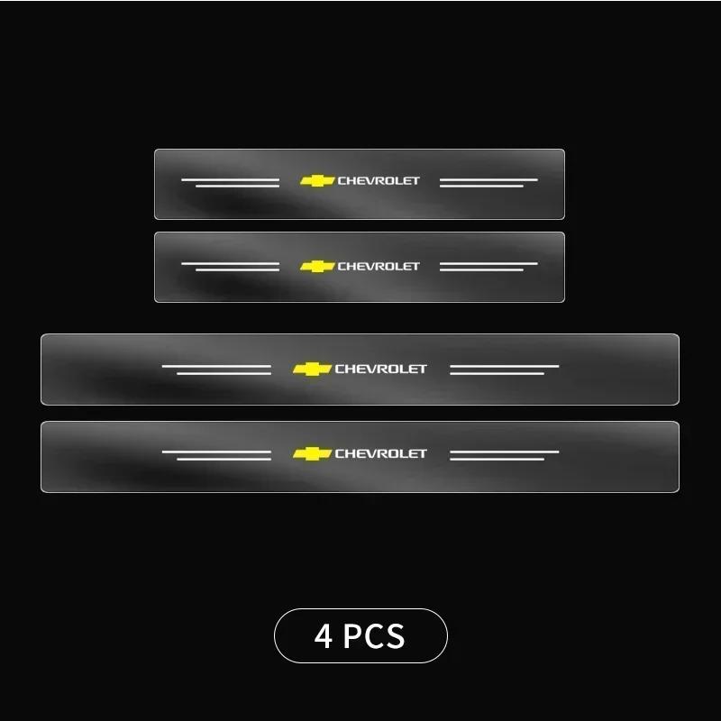 

4x Car Door Sill Protector Stickers Transparent Decor Decal Threshold Strip For Chevrolet Cruze Aveo Captiva Lacetti accessories