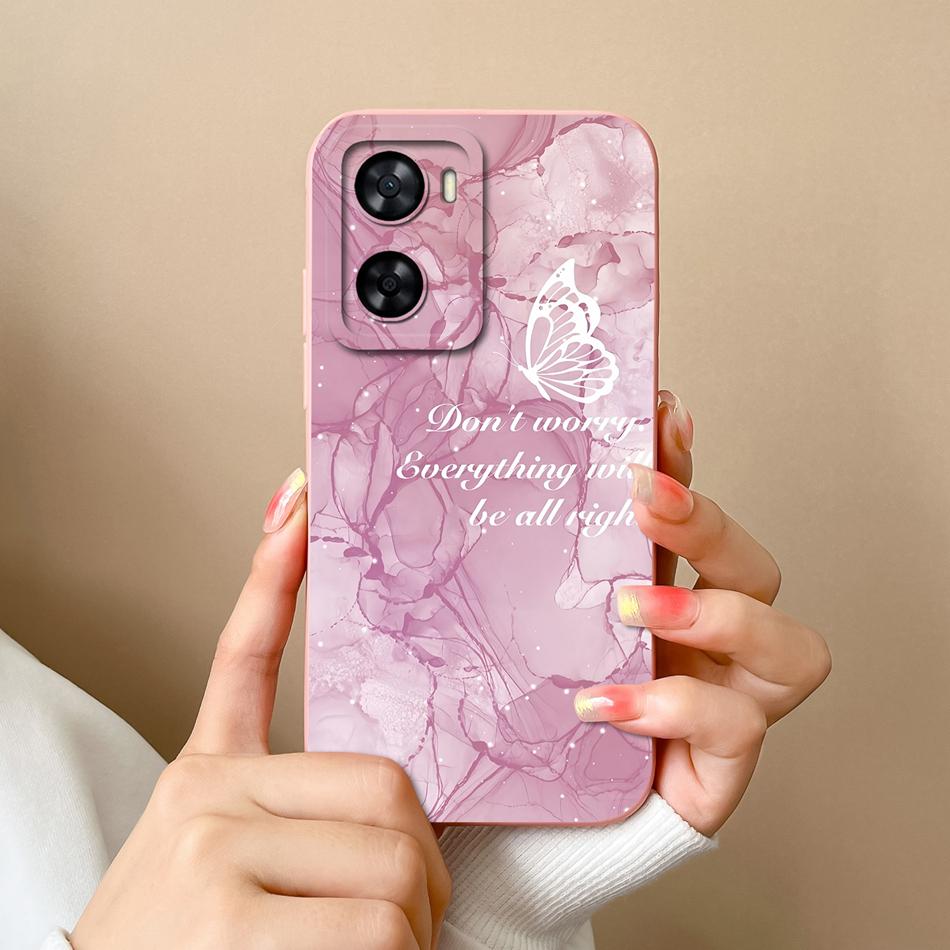 For Oppo A57 A57S A57E Case Cute Cartoon Soft Liquid Silicone Back Cover For Oppo A 57 4G 5G Full Protection Shockproof Bumper