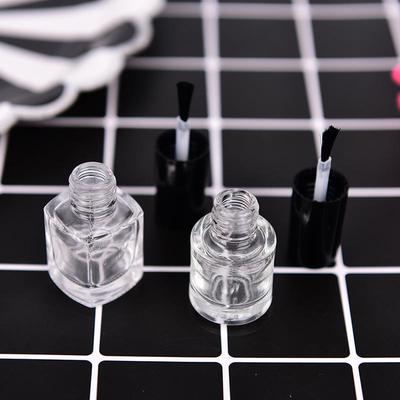 1/2 Stück 5 ml Klarglas leere Nagellackflasche Behälter mit Deckel Pinsel