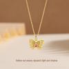 Tichiya Filigree Butterfly Shadow Necklace for Women, S925 Sterling Silver, Chinese Style Pendant