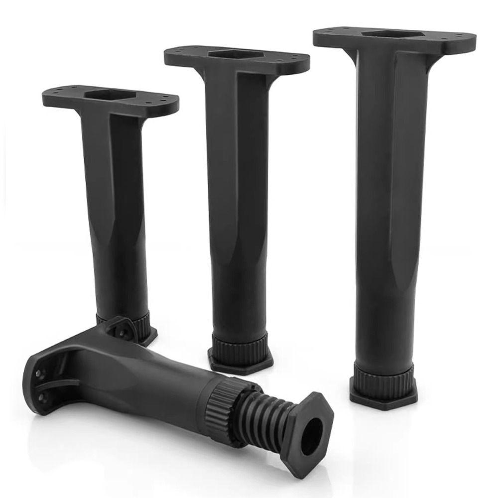 Adjustable Height Bed Frame Support Legs Heavy Duty Load-bearing Furniture Legs Black PP Bed Legs Replacement
