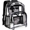 26Pvc Fabric Backpack Male And Female Students Schoolbag Adult Backpack Trend Transparent Leisure Waterproof
