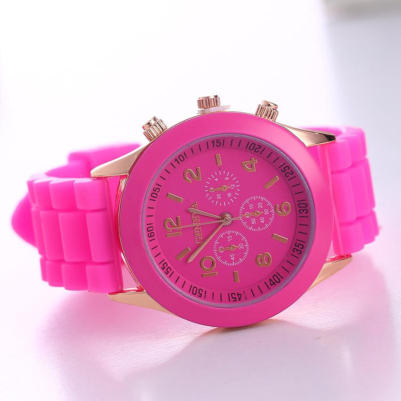 Silicone Watch Fashionable and Beautiful Color Jelly Student Sports Women's Watch