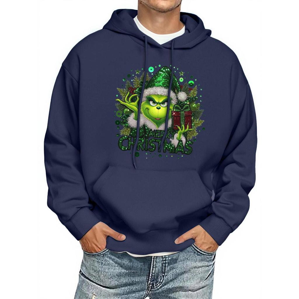 Herre Print Hettegenser Langermet Casual Pullover Hettegenser Hettegenser