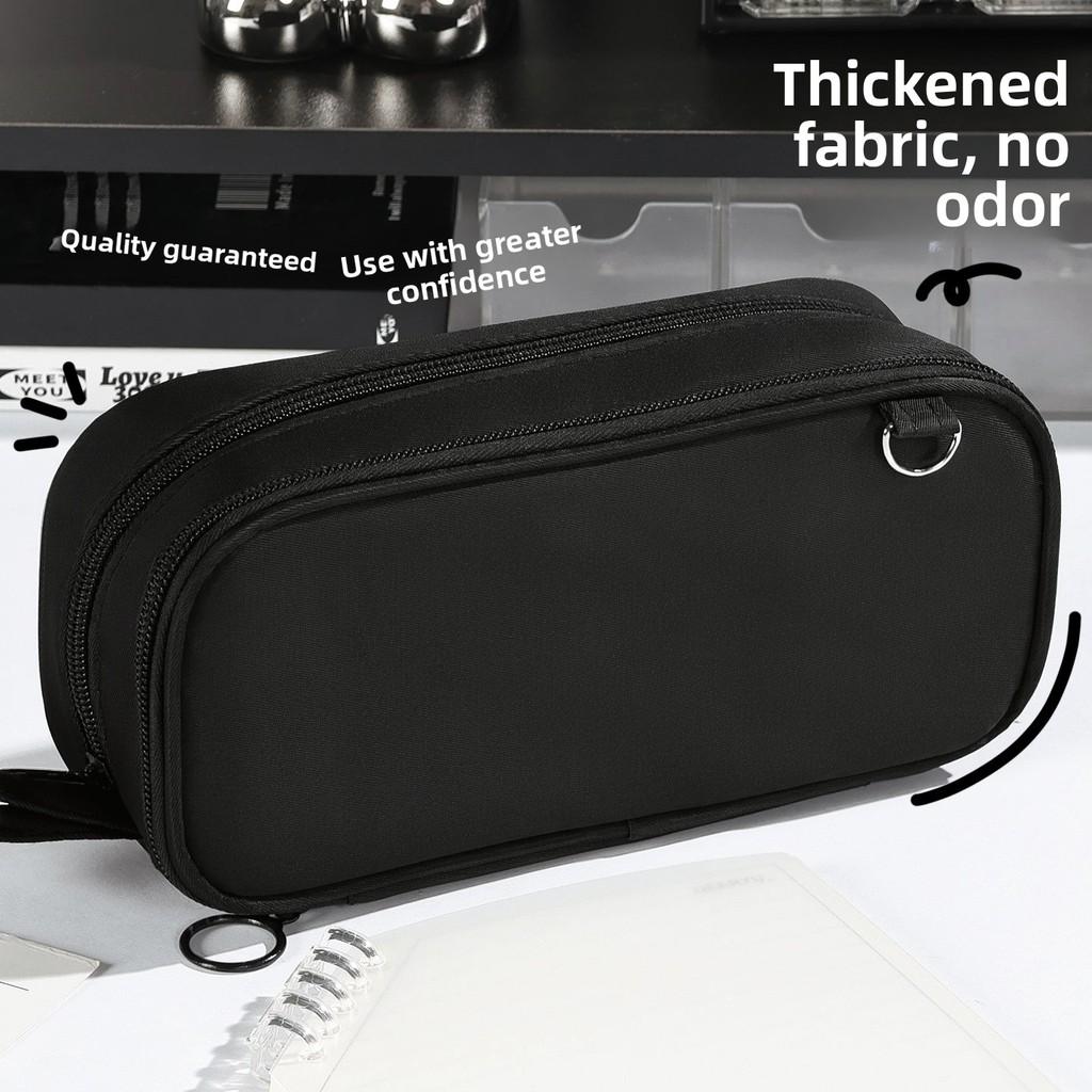 Simple Hanging Multi Compartment Pen Case With Durable Fabric For Students And Office Use