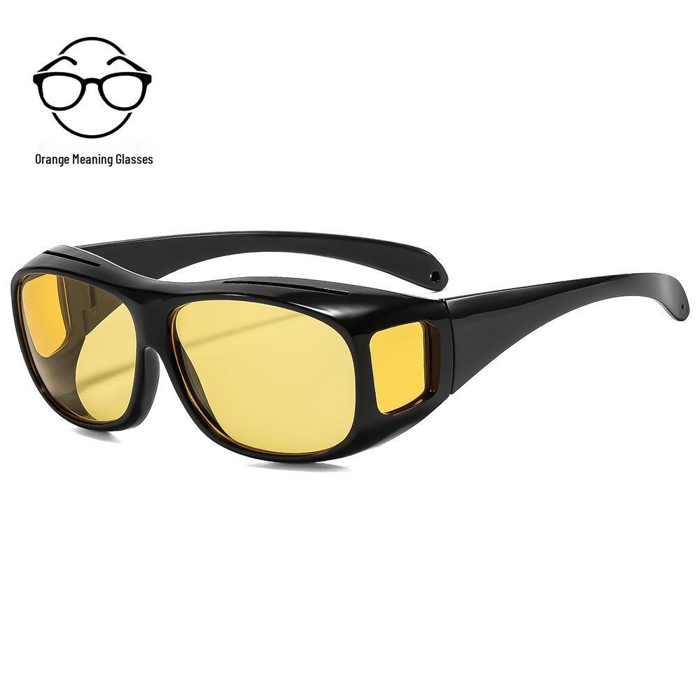 Unisex Night Vision Outdoor Sports Cycling Sunglasses with Yellow Lenses