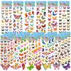 6/12/24pcs Butterfly Bubble Stickers Cartoon Self-adhesive Graffiti Stickers for Laptop Luggage Student Reward Stickers