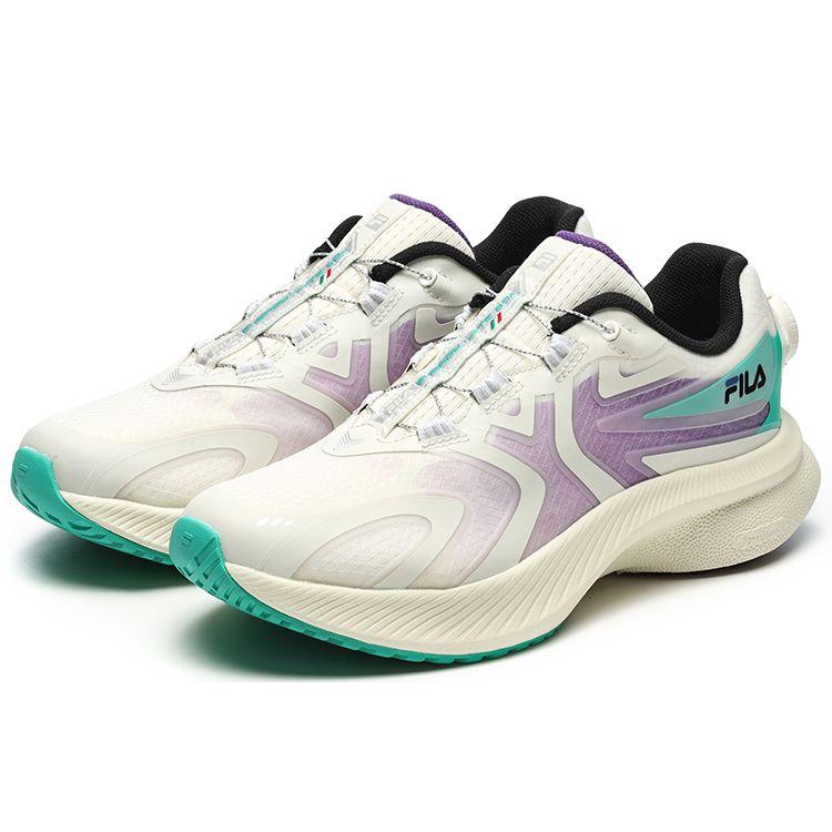Fila Athletics Energy Comfortable Fabric Low-Top Running Shoes Women Sneaker Beige Purple Green A12W241110FMM