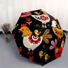 1pc Chickens Flowers Auto Open/close, All-Season Portable Folding Umbrella for Women & Men, Travel, Everyday, Formal Events - Compact Luxury Parasol,