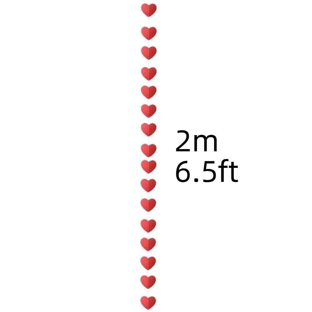 Romantic Heart String 2m 6.5ft Love Heart Hanging Curtain Durable Wedding Garland  Birthday Party