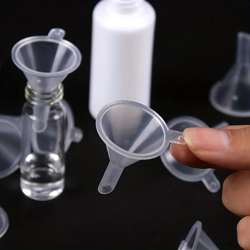 10Pcs Mini Funnel Filling Empty Bottle Packing Tool For Travel Plastic Mini Small Funnels For Perfume Liquid Essential Plastic