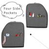 Multipurpose Polyester Sewing Machine Dust Cover with Storage Pocket and Top Handles Overlock Sewing Machine Dust Cover