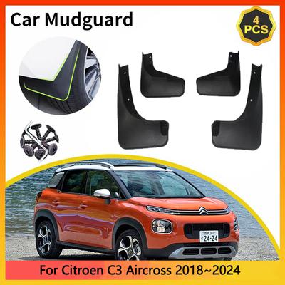 Pour Citroen C3 Aircross A88 MK1 2018~2024 Garde-boue de voiture Bavette Garde-boue Garde-boue Anti-éclaboussures Bavettes Garde-boue Auto