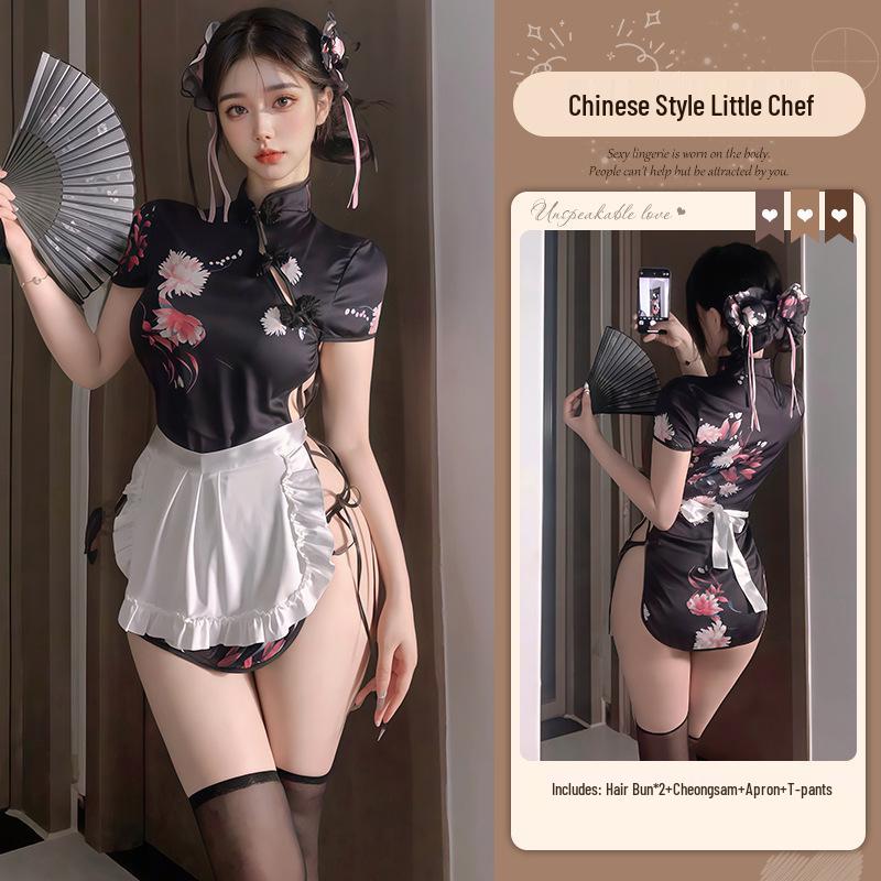 Xianyi Lingerie: Sexy Forbidding Style Cheongsam - Pure Desire Slit Bodycon 635.