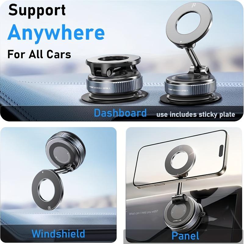 360 ° adjustable magnetic mobile phone holder, suitable for car desktop use, portable car holder, suitable for all smartphone models