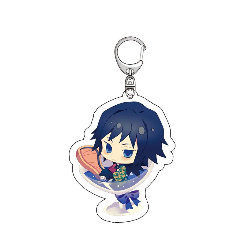 Anime Acrylic Keychain Demon Slayer Nezuko Tanjiro Pendant Cartoon Accessories Merchandise Gift for Fans Cosplay Set