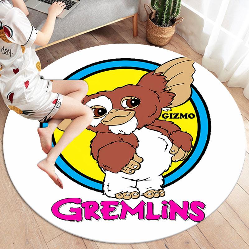 Tappeto Rotondo Gremlins, Tappeto per Soggiorno Camera da Letto Divano Sala Giochi Decorazione, Tappetino Antiscivolo