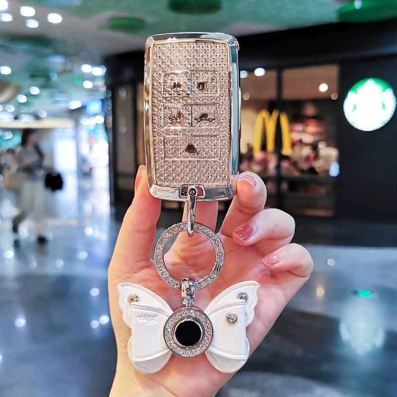 Car Key Case Cover Shell for Land Rover Range Rover Evoque L Defender Freelander2 Velar Discovery Sport5/4 Car Key Bag Car Keys