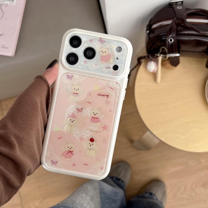 

Милый Мультяшный Щенячий Чехол-Бантик для iPhone 17 Pro 16 15 Pro Max Защитный Чехол Ударопрочный Милые Чехлы для Apple 16 Prom iPhone17