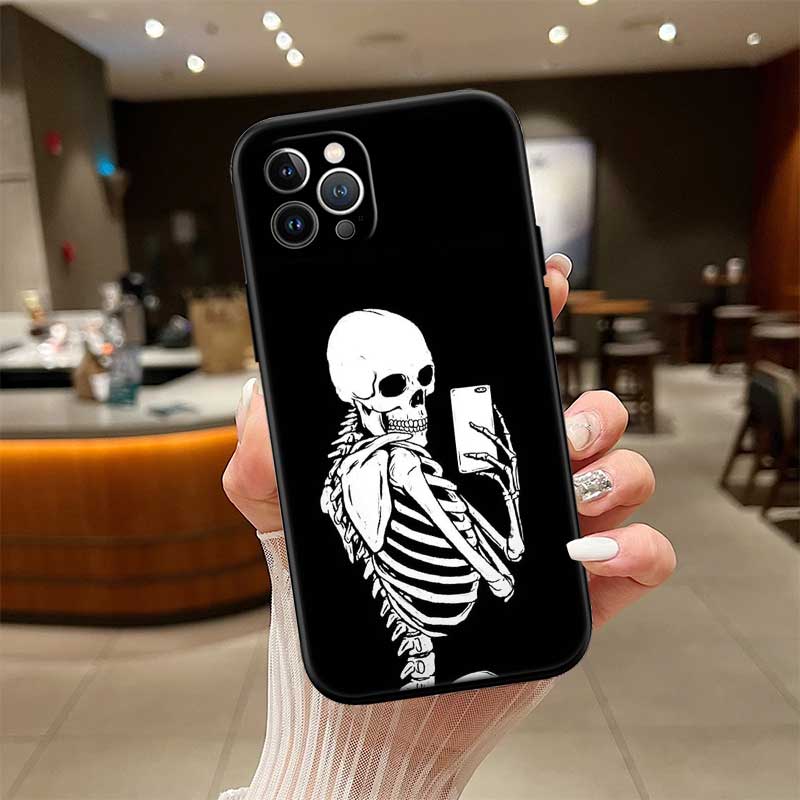 NH31 Horror Skeleton Skull New High-End Shell Phone Case for Redmi Note 13 14 Pro+ Plus A3 A3X 13X 13C 13R 14S 14C 14R