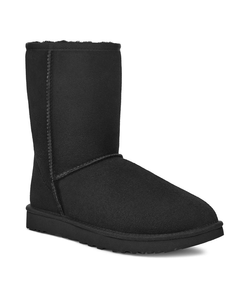 Ugg [Women] Overlock Stitch Short Boots (Classic Short Ii) - Black / 1016223-Blk