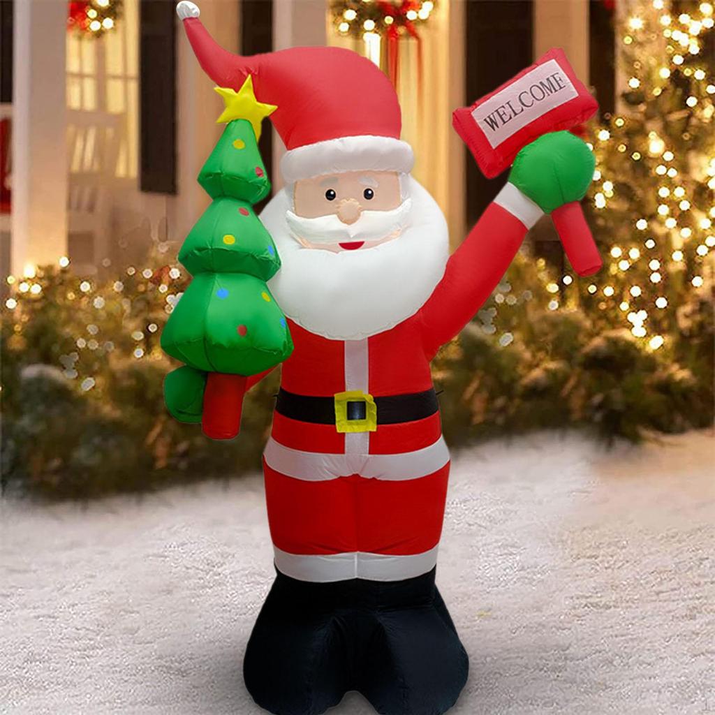 6ft Weihnachten Santa Claus Blow up Dekoration EU 220V Entzückende für Veranda Rasen