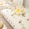 Nordic Sofa Cushion Four Seasons Universal Leave Embroidered Non-Slip Cotton Cushion Living Room Sofa Cover Furniture Protective