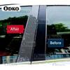 Glossy Black Car Door Window Center B C Pillars Post Middle Column Cover Trim Mirror Effect Sticker For Honda Civic FD 2006-2011
