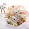 1pc Rabbit Flowers Umbrella Automatic Open/close, 8-Rib Durable Frame, Compact Folding Design, Ideal Birthday/Holiday Gift  1173A