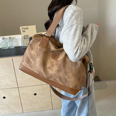 Simple and Atmospheric Short-distance Large-capacity Portable Travel Bag Dry and Wet Separation Leisure and Pull-in Fitness Bag
