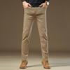 Herren 2025 Neue Herbst Slim Graue Freizeithose - High-End, Business Straight Fit, Plus Samt und Verdickt