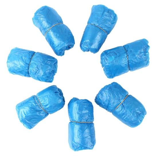 200Pcs Disposable Shoe Covers Elastic Mouth Waterproof Shoe Covers Unisex Overshoes for Rainy Days Home Hotel