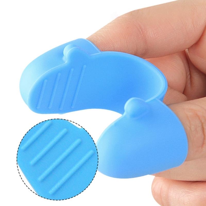 2Sets Comfort Fit Silicone Finger Protectors with Thermal Insulation for Preventing Scalds During Cooking and Professional Use