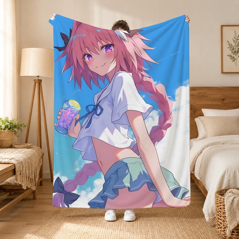 Fate Apocrypha Anime Throw 240G Flannel Blanket, Suitable For Sofas, Beds, Offices,  Exquisite Gift Blankets