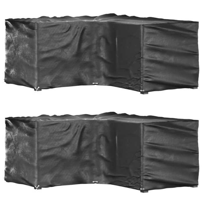 VidaXL L-shaped Garden Lounge Covers 2 Pcs 12 Eyelets 3155369
