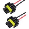 12V H11 H8 Fog Light Wiring Harness Connector Socket Adapter with Pigtail | 2-Wire Fog Light Socket Adapter with Extension Wire for Car LED