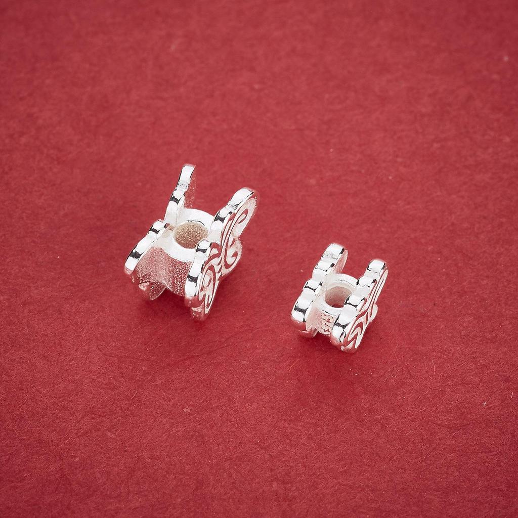 S925 Sterling Silver Mini Butterfly Spacer Beads for DIY Crystal Bracelets