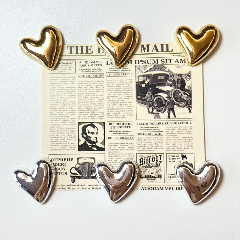 Packung mit 20 herzförmigen Harz-Kühlschrankmagneten mit starker magnetischer Rückseite für Fotos, Notizen, Kühlschrankdekoration