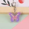 Plastic Butterfly Shaped Keychain Gift for Women Girl Keys Bags and Phones Charm Decorative Butterfly Key Rings