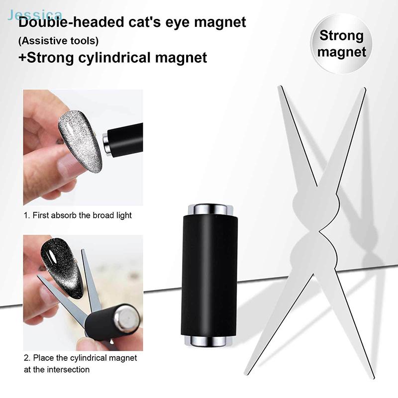 Double-Head Big Y-Shaped Magnetic Auxiliary Tool French Nail Art Cat Eye Magnetic Rod Combination Diy V-Shaped Nail Art