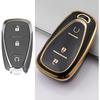 HIBEYO TPU Smart 3 Button Key Fob Case for Chevrolet Equinox Cruze Trax Malibu Verano Traverse 2016-2018 Onix Cruze Sonic Camaro Volt Bolt