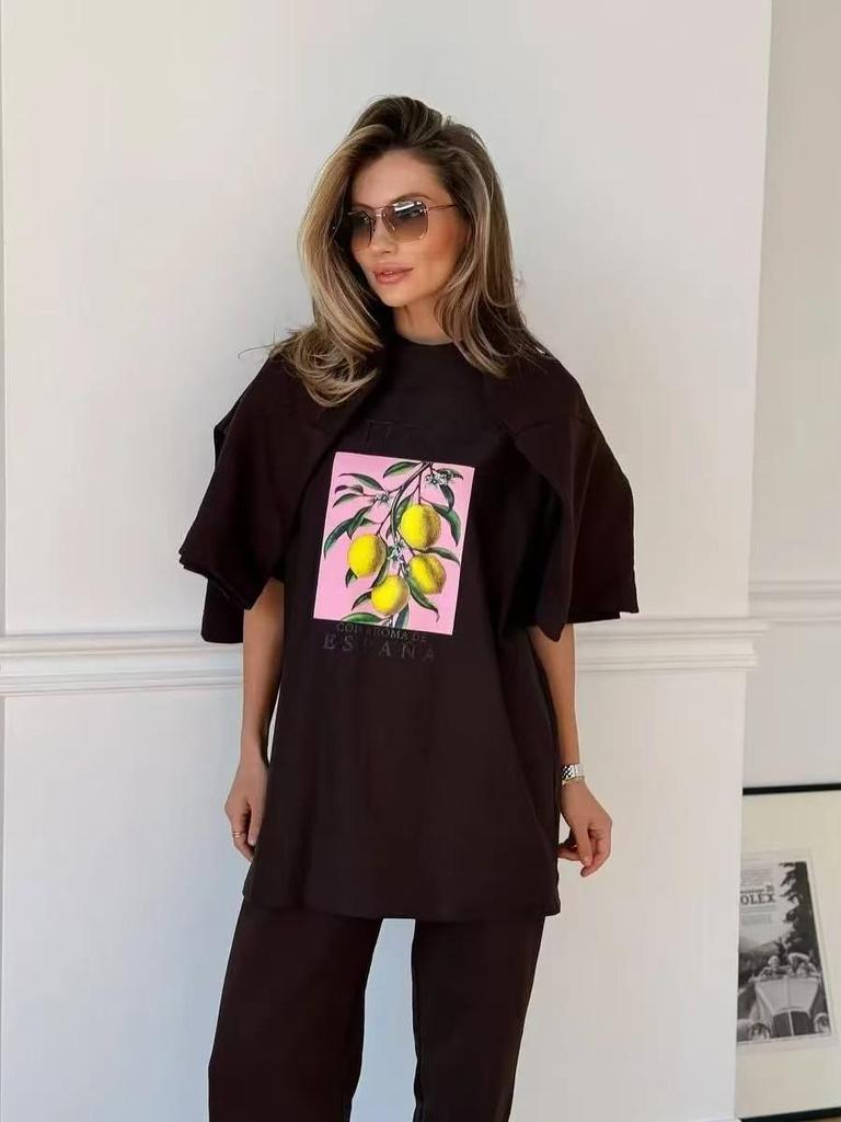 Women's Chic Cotton Short Sleeve Streetwear T-Shirt - Loose & Versatile American Style
